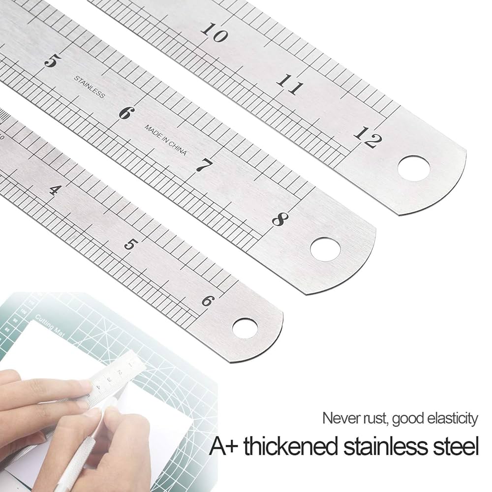 ミュージシャン CMT ruler SS pack setup size S Amazon.com: ZZTX Metal Straight Edge Ruler Set - Stainless